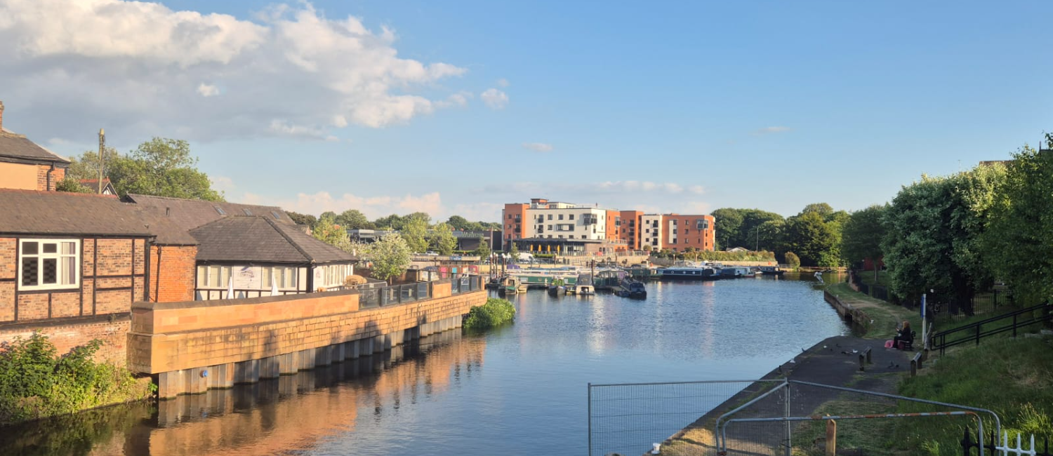 Canal side buildings in Northwich